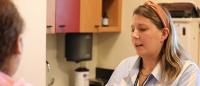 Dr. K Rosenwasser with patient